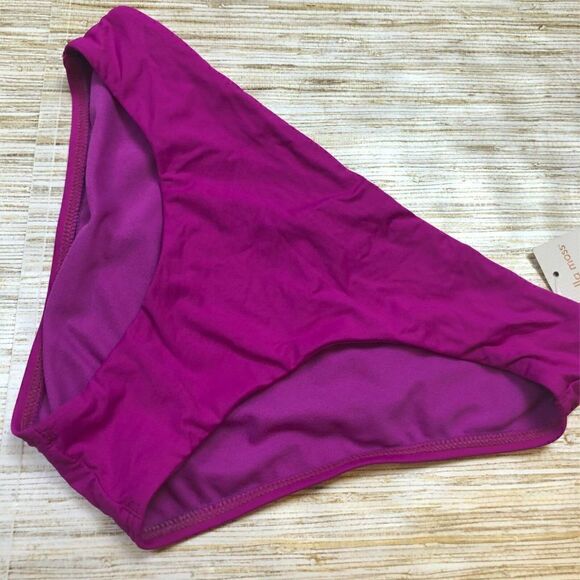 A-265 Ella Moss ruffle sides Bikini Bottom DARK PINK sz S - Picture 1 of 1